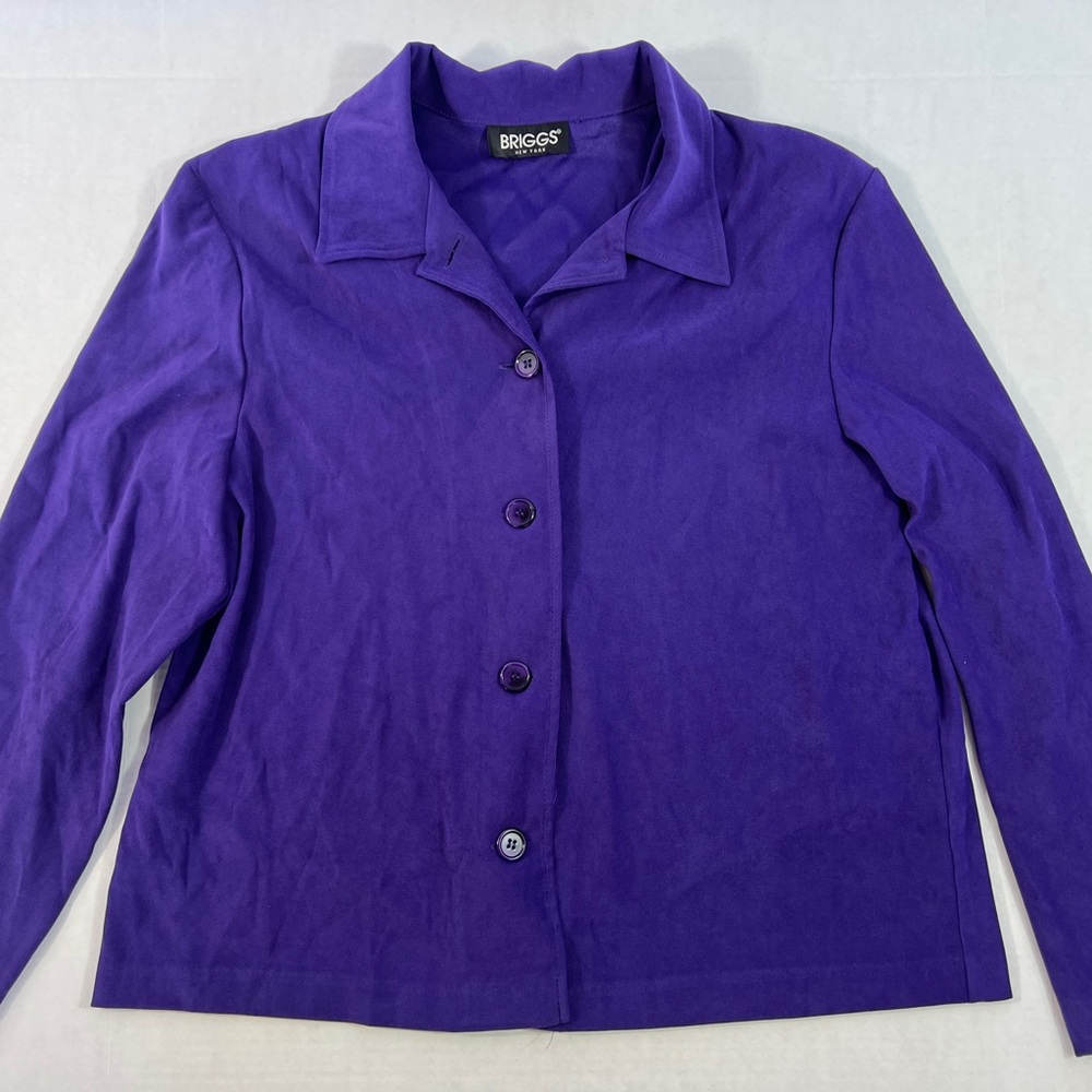 Briggs New York Purple Blazer Jacket Size L